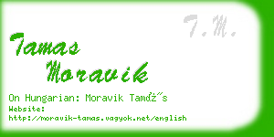 tamas moravik business card